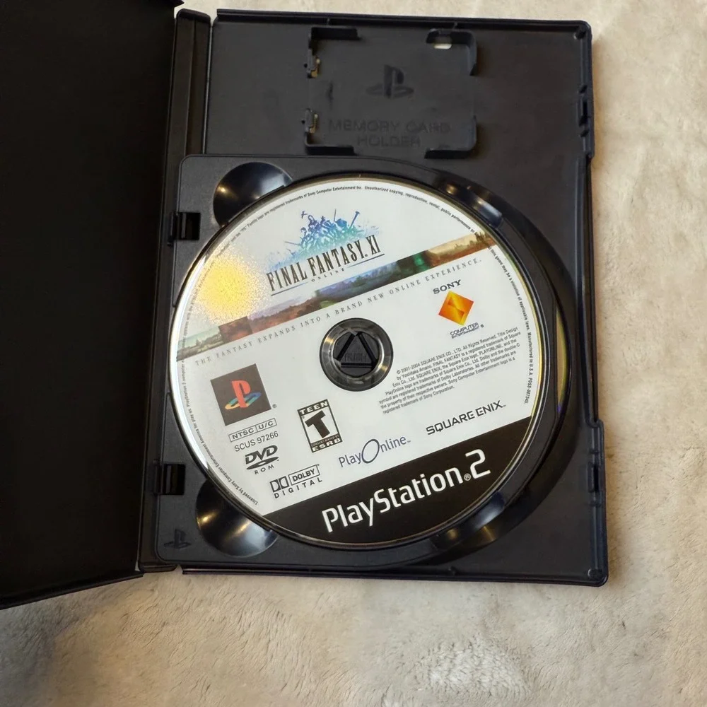 Playstation 2 Final Fantasy XI Online Game Disc‎ Case and Disc